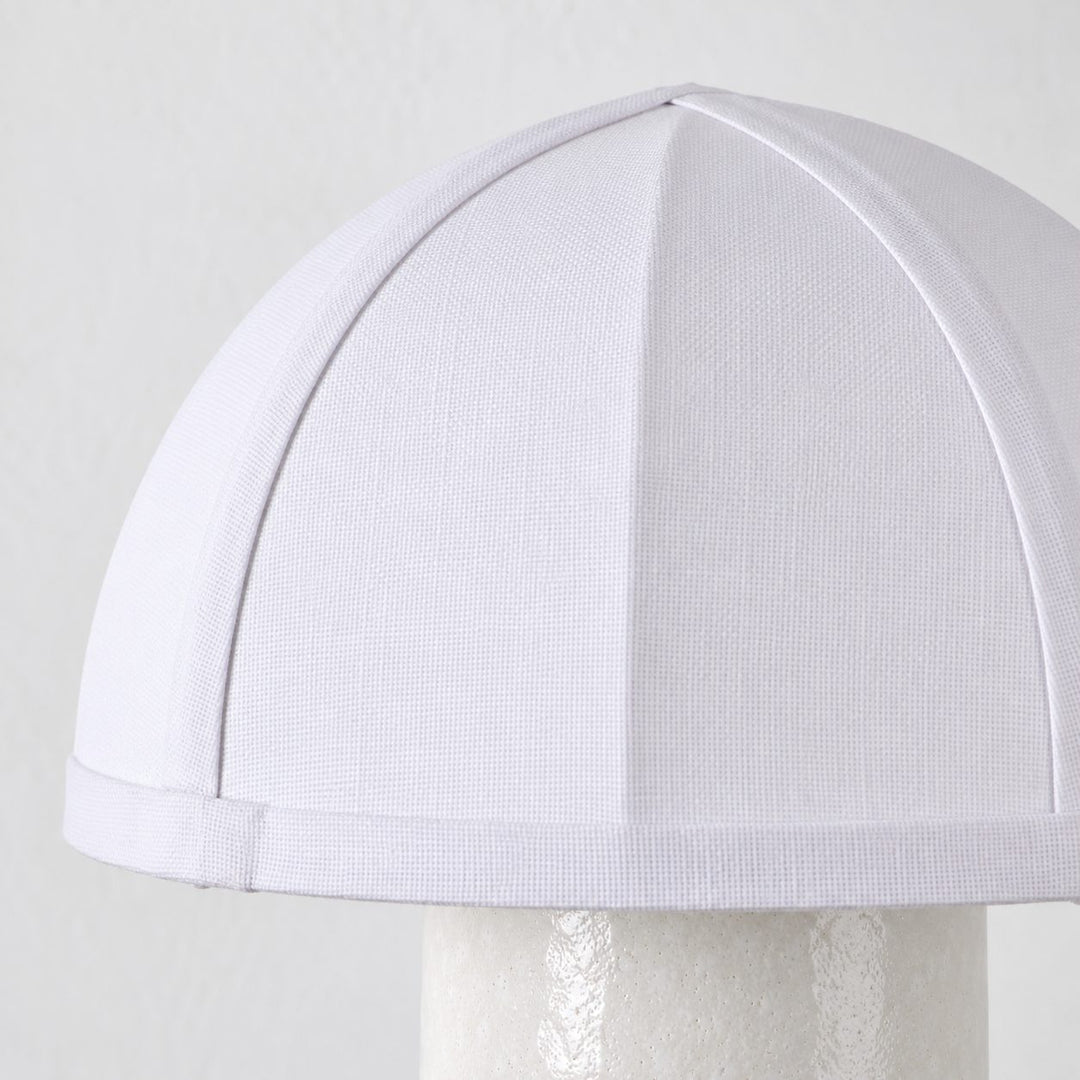 RISSOLI DOME TABLE LAMP  |  33CM  |  CERAMICA WHITE + LINEN SHADE