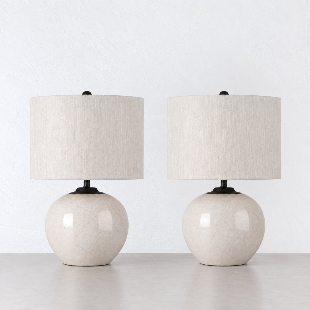 RIVABELLA TABLE LAMP  |  54CM  |  BEIGE CERAMIC