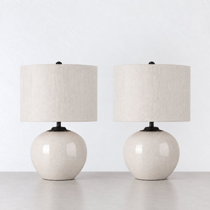 RIVABELLA TABLE LAMP  |  54CM  |  BEIGE CERAMIC