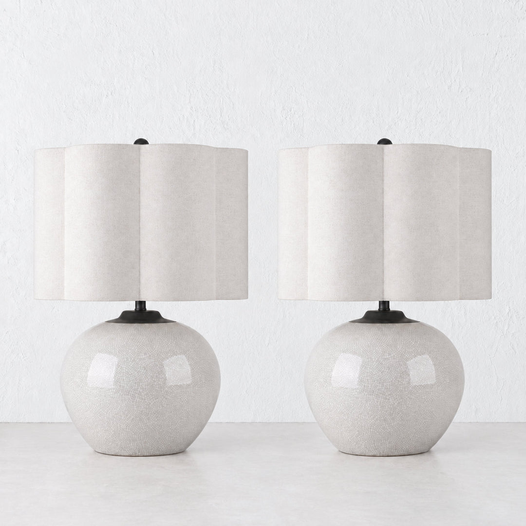 RIVABELLA TABLE LAMP  |  54CM  |  CRACKLE CERAMIC