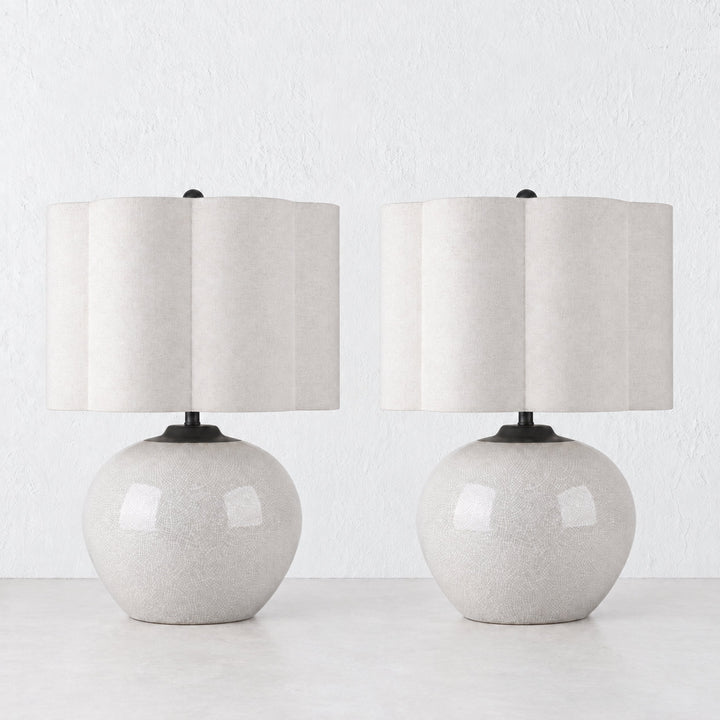 RIVABELLA TABLE LAMP  |  54CM  |  CRACKLE CERAMIC