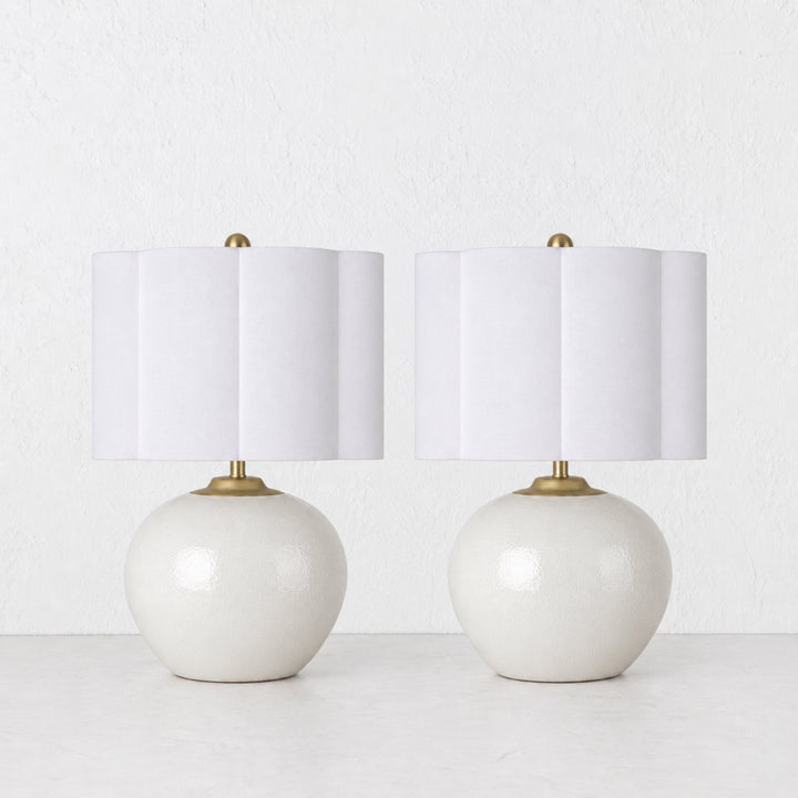 RIVABELLA TABLE LAMP  |  54CM  |  WHITE CERAMIC