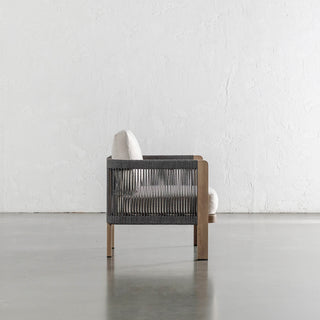 RIVA DI GARDO OUTDOOR 4 PIECE SETTING  |  BIRCH ASH ALUMINIUM FRAME | LOUNGE CHAIR