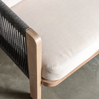 RIVA DI GARDO OUTDOOR 4 PIECE SETTING  |  BIRCH ASH ALUMINIUM FRAME | CLOSE UP