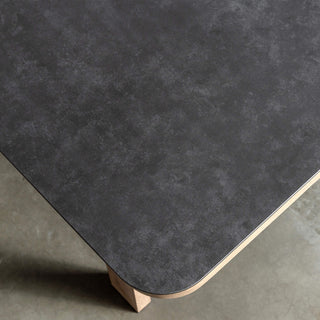 RIVA DI GARDO OUTDOOR 4 PIECE SETTING  |  BIRCH ASH ALUMINIUM FRAME | COFFEE TABLE CLOSE UP