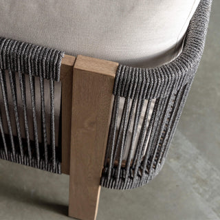 RIVA DI GARDO OUTDOOR 4 PIECE SETTING  |  BIRCH ASH ALUMINIUM FRAME | CLOSE UP