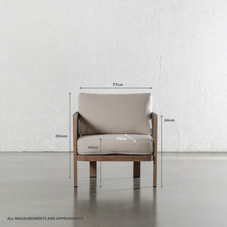 RIVA DI GARDO OUTDOOR 4 PIECE SETTING  |  BIRCH ASH ALUMINIUM FRAME | OUTDOOR CHAIR MEASUREMENTS