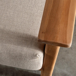 RIVA LEVANTE OUTDOOR 3 SEATER SOFA  |  PORTLAND STONE + BLACK NOIR ROPE  |  NATURAL TEAK FRAME