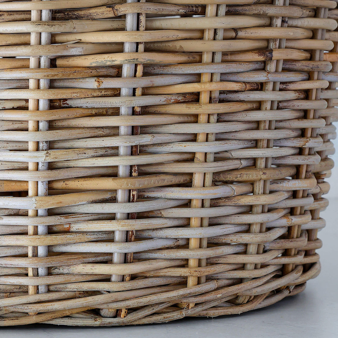 RIVIERE RATTAN ROUND PLANTER BASKETS BUNDLE X2 | LARGE + X LARGE