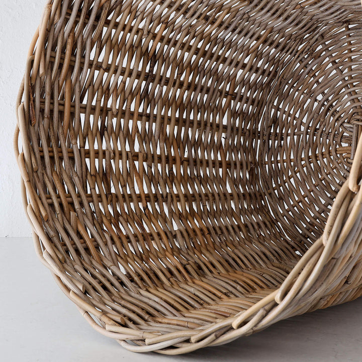 RIVIERE RATTAN ROUND PLANTER BASKETS BUNDLE X2 | LARGE + X LARGE
