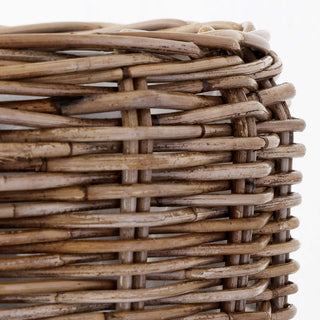 RIVIERE RATTAN ROUND POT WITH PLASTIC INNER LINER BUNDLE X2  |  LARGE + X-LARGE