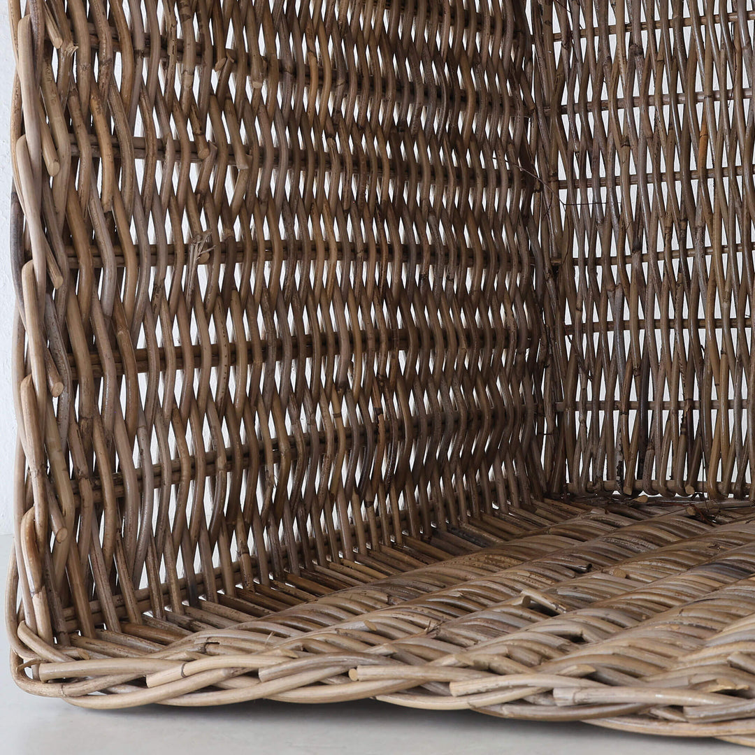 RIVIERE RATTAN SQUARE PLANTER BASKETS BUNDLE X2  |  LARGE + X LARGE