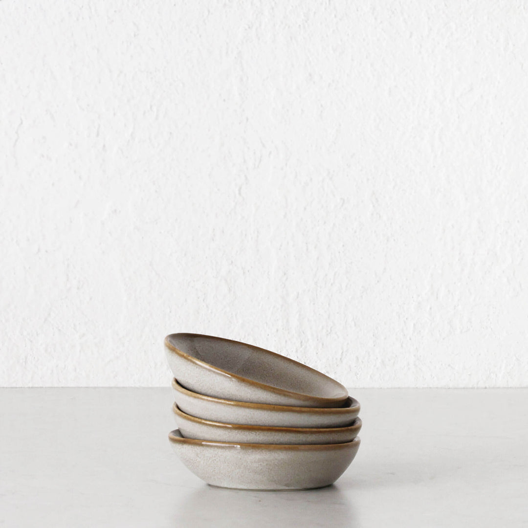 ROBERT GORDON MASON  |  SMALL DISH BUNDLE X4 | 10CM  |  PIER KHAKI