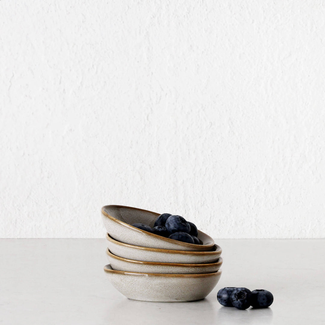 ROBERT GORDON MASON  |  SMALL DISH BUNDLE X4 | 10CM  |  PIER KHAKI