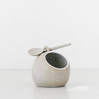 ROBERT GORDON  |  SALT PIG JAR + SPOON SET  |  GARDEN TO TABLE  |  NATURAL STONEWARE