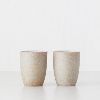 ROBERT GORDON  |  LATTE MUG  |  SET OF 2 |  GARDEN TO TABLE  |  NATURAL STONEWARE