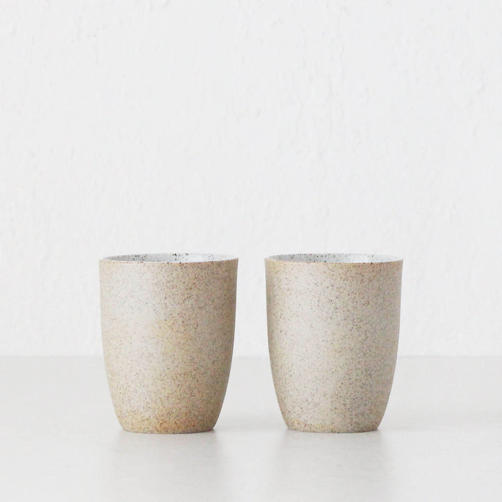 ROBERT GORDON  |  LATTE MUG  |  SET OF 2 |  GARDEN TO TABLE  |  NATURAL STONEWARE
