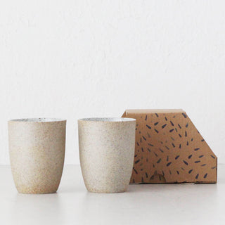 ROBERT GORDON  |  LATTE MUG  |  SET OF 2 |  GARDEN TO TABLE  |  NATURAL STONEWARE