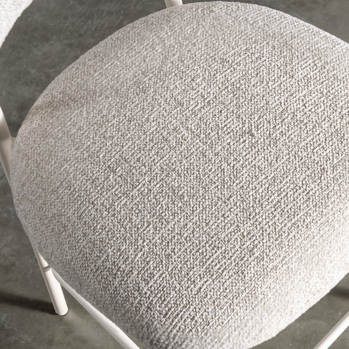 MAUBEC FABRIC DINING CHAIR  |  BUNDLE + SAVE  |  FLAX ROYALE + WHITE  FRAME