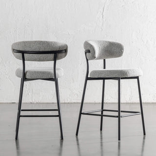 ROCHE FABRIC BAR CHAIR |  BUNDLE X2  |  FOG HAZE + BLACK FRAME