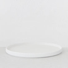 Round Platter Ceramic Matt White 33cm