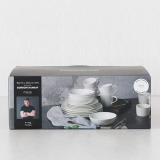 ROYAL DOULTON  | GORDON RAMSAY MUG SET OF 4  |  MAZE GREY