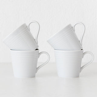 ROYAL DOULTON  | GORDON RAMSAY MUG SET OF 4  |  MAZE GREY