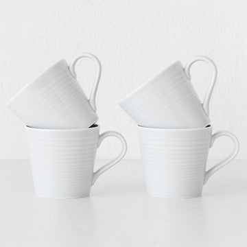 ROYAL DOULTON  | GORDON RAMSAY MUG SET OF 4  |  MAZE GREY