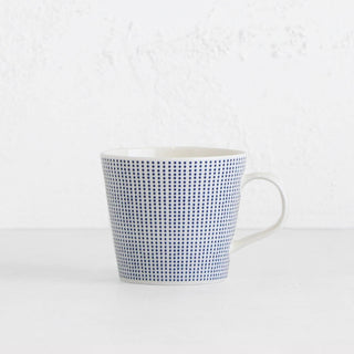 ROYAL DOULTON | BLUE DOTS MUG | BLUE + WHITE