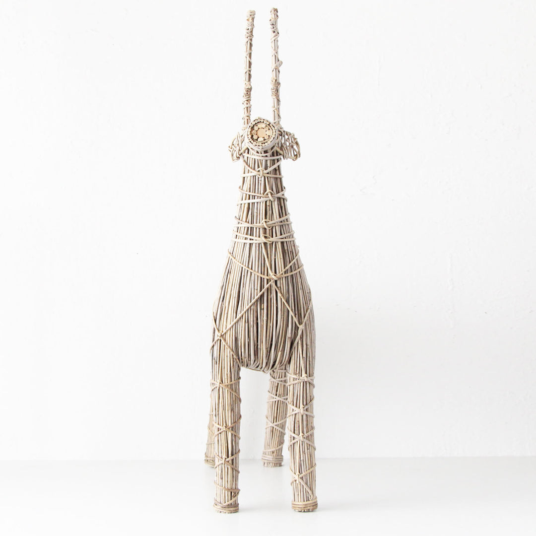 RATTAN TWISTED TWIG REINDEER  |  XL  |  120CM  |  NATURAL RATTAN