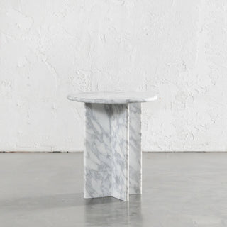 RAVENNA SIDE TABLE  |  CARRARA WHITE MARBLE  |  D40CM