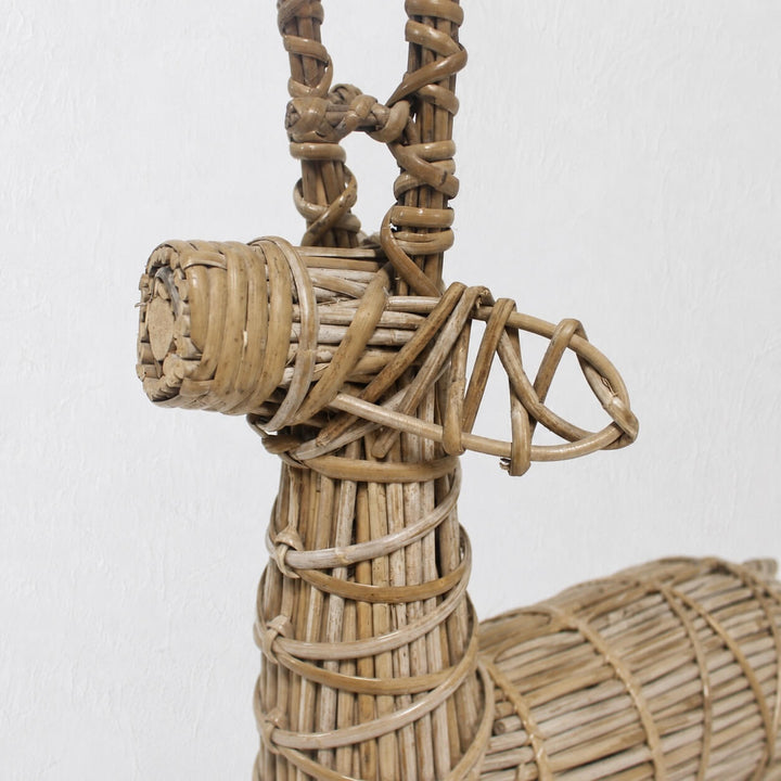 RATTAN TWISTED TWIG REINDEER  |  SET OF 2  |  L + XL  |  NATURAL RATTAN