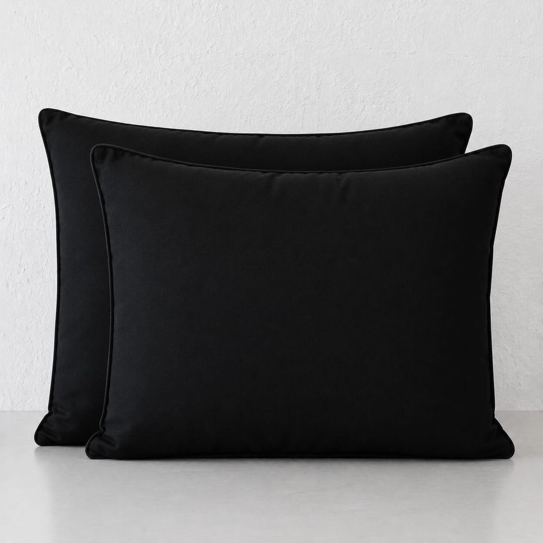 SAN ANDREAS OUTDOOR SCATTER CUSHION BUNDLE X2  |  50X60  |  BLACK NOIR