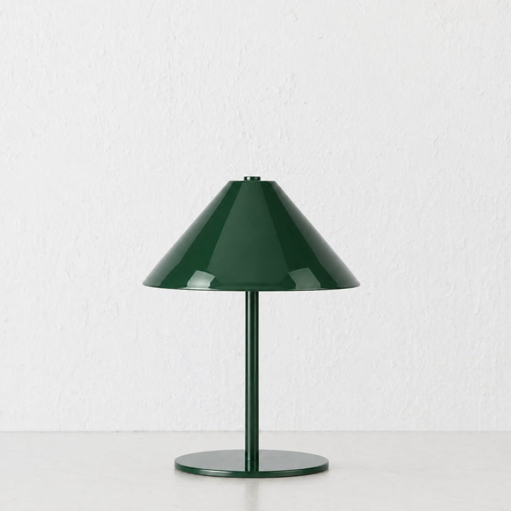 SAN CARLO LED RECHARGEABLE INDOOR/OUTDOOR LAMP  |  21CM  |  GREEN