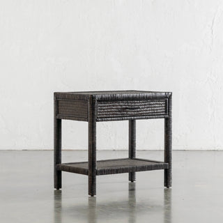 SAN AUGUSTINE RATTAN HERRING WEAVE  |  NIGHTSTAND SINGLE DRAWER  |  NIGHT SKY RATTAN