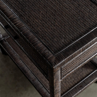 SAN AUGUSTINE RATTAN HERRING WEAVE  |  NIGHTSTAND SINGLE DRAWER  |  NIGHT SKY RATTAN