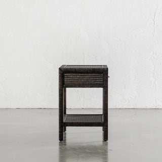 SAN AUGUSTINE RATTAN HERRING WEAVE  |  NIGHTSTAND SINGLE DRAWER  |  NIGHT SKY RATTAN