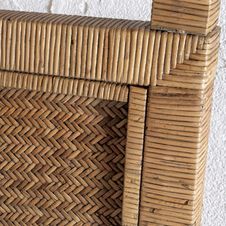 SAN AUGUSTINE RATTAN HERRING WEAVE  |  4 POSTER BED  |  NATURAL RATTAN
