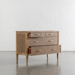 SAN AUGUSTINE RATTAN HERRING WEAVE  |  CHEST OF DRAWERS  |  NATURAL RATTAN