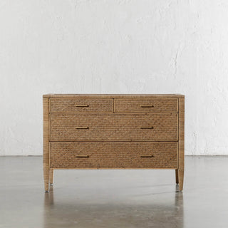 SAN AUGUSTINE RATTAN HERRING WEAVE  |  CHEST OF DRAWERS  |  NATURAL RATTAN