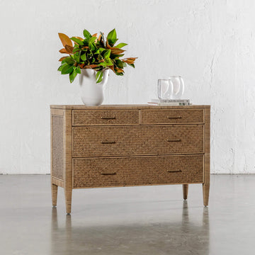 SAN AUGUSTINE RATTAN HERRING WEAVE  |  CHEST OF DRAWERS  |  NATURAL RATTAN
