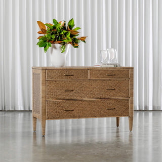 SAN AUGUSTINE RATTAN HERRING WEAVE  |  CHEST OF DRAWERS  |  NATURAL RATTAN