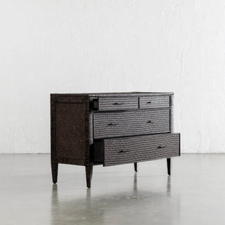 SAN AUGUSTINE RATTAN HERRING WEAVE  |  CHEST OF DRAWERS  |  NIGHT SKY RATTAN