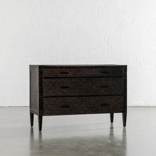 SAN AUGUSTINE RATTAN HERRING WEAVE  |  CHEST OF DRAWERS  |  NIGHT SKY RATTAN
