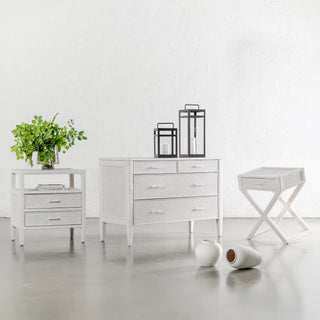 SAN AUGUSTINE RATTAN HERRING WEAVE  |  LIMED WHITE RATTAN COLLECTION