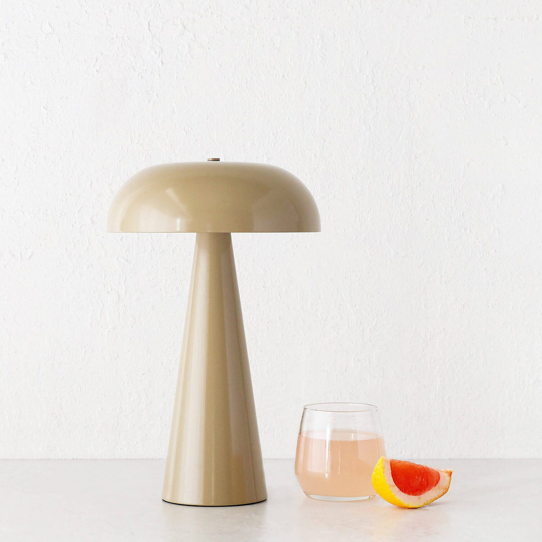 SANTA ANTONIO DOME LED RECHARGEABLE LAMP  |  35CM  |  TAUPE