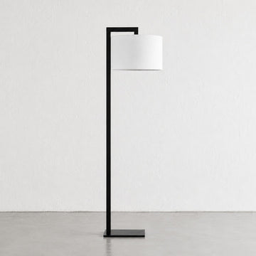 SANTANA FLOOR LAMP  |  175CM  | DARK BRASS + WHITE LINEN