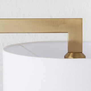 SANTANA TABLE LAMP  |  56CM  |  ANTIQUE BRASS + WHITE LINEN