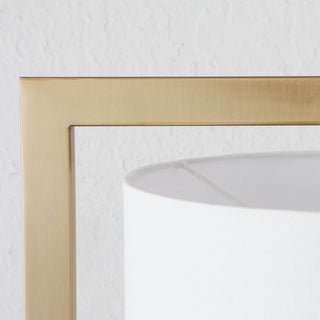 SANTANA TABLE LAMP  |  56CM  |  ANTIQUE BRASS + WHITE LINEN