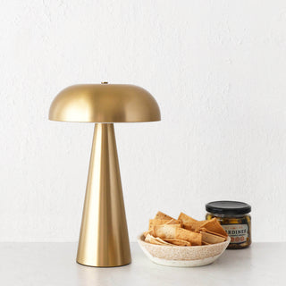 SANTA ANTONIO DOME LED RECHARGEABLE LAMP  |  35CM  |  ANTIQUE BRASS